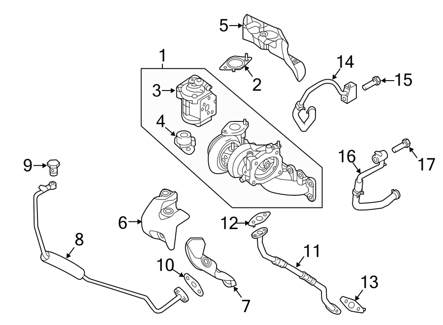 2015 Hyundai Santa Fe Sport Wastegate. Turbocharger. Actuator. ELECTRIC ...