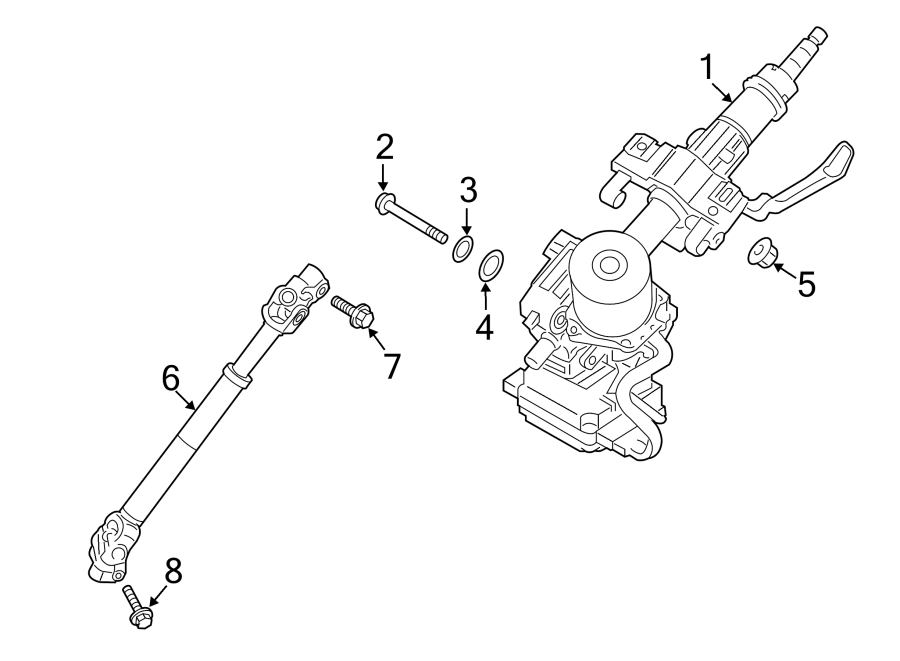 Hyundai Santa Fe Sport Steering Shaft (Lower). Santa Fe; 2.0L. Santa Fe ...