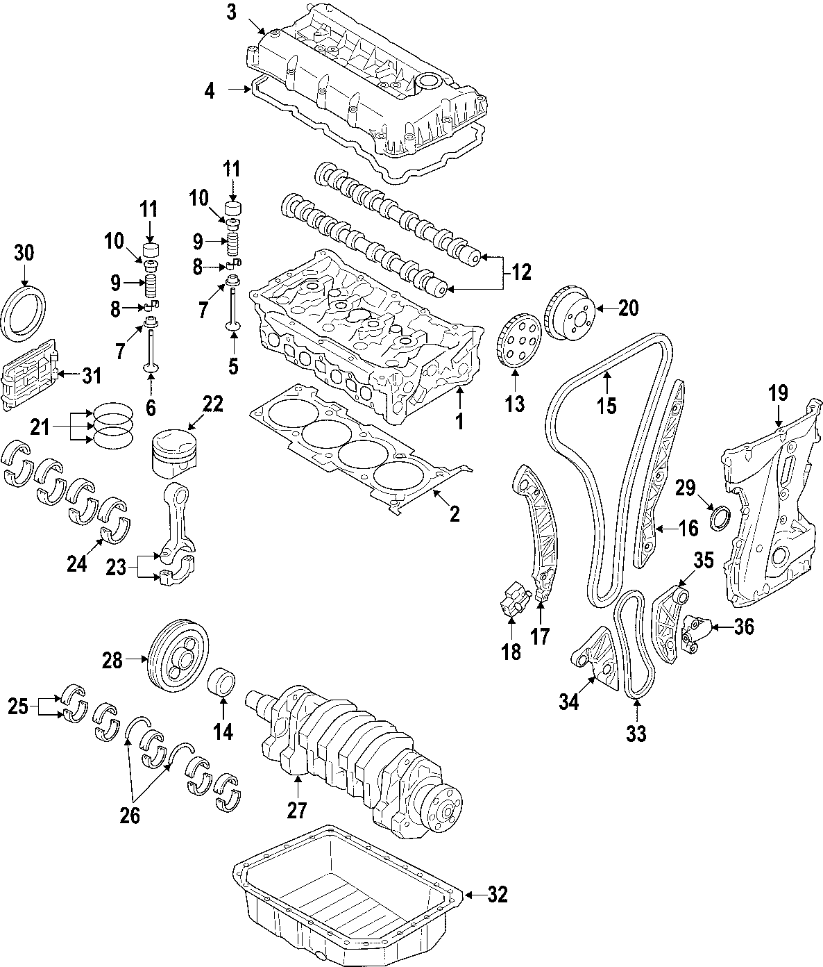 2007 Hyundai Sonata Engine Variable Valve Timing (vvt) Solenoid 